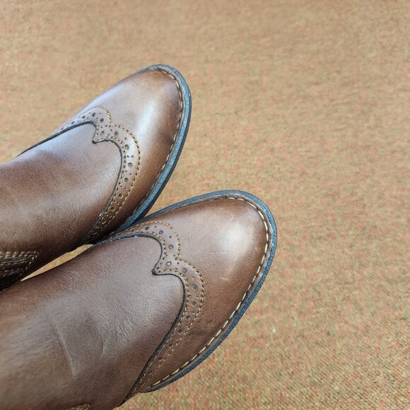 Born Leather Slip on Heeled Booties - Picture 11 of 11